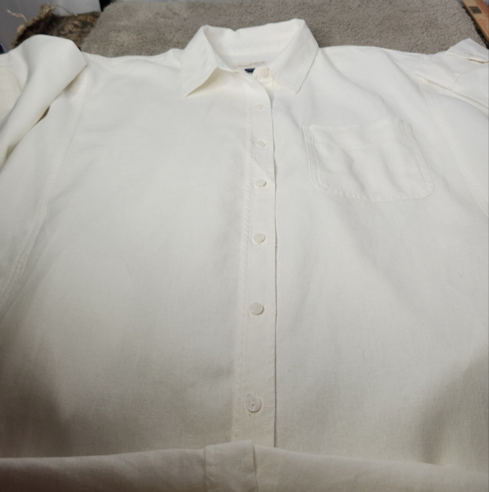 NEW! Women's Cotton 3/4 Sleeve Midi Shirtdress Universal Thread White M - Picture 5 of 16